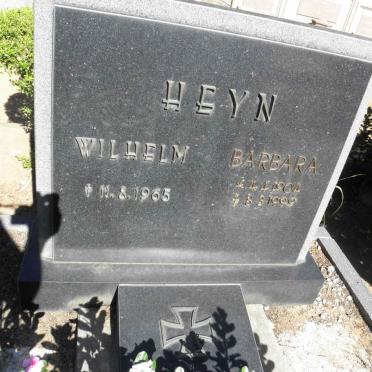 HEYN Wilhelm -1965 &amp; Barbara 1904-1999