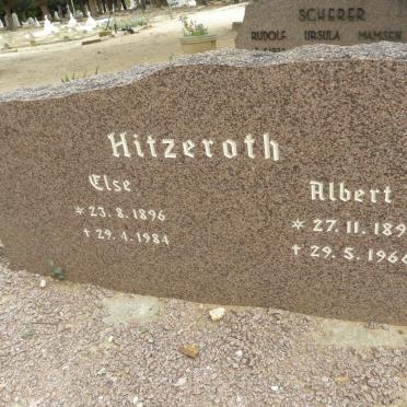 HITZEROTH Albert 1891-1966 &amp; Else 1896-1984