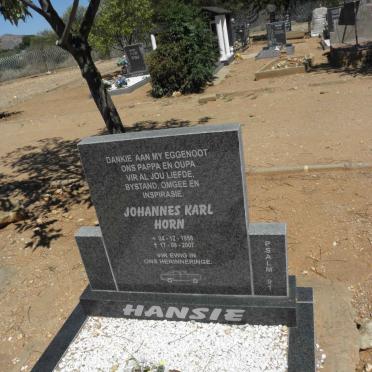 HORN Johannes Karl 1958-2007