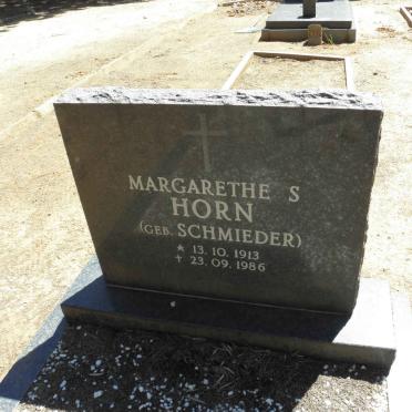 HORN Margarethe S. nee SCHMIEDER 1913-1986