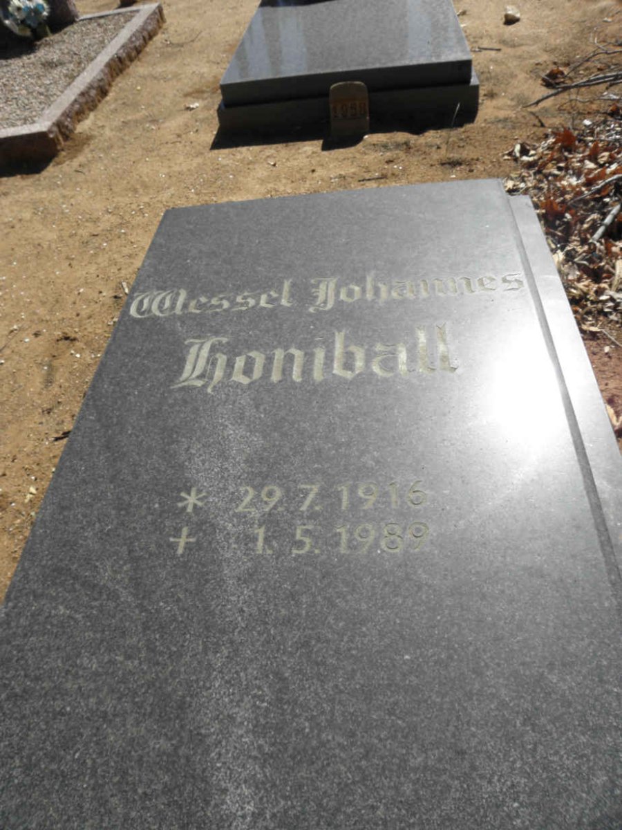 HONIBALL Wessel Johannes 1916-1989