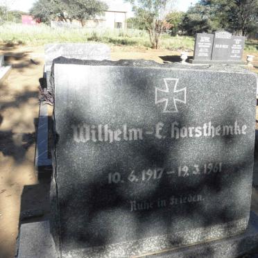 HORSTHEMKE Wilhelm-F. 1917-1961