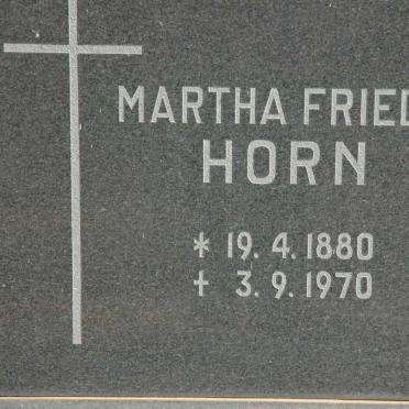 HORN Martha Frieda 1880-1970