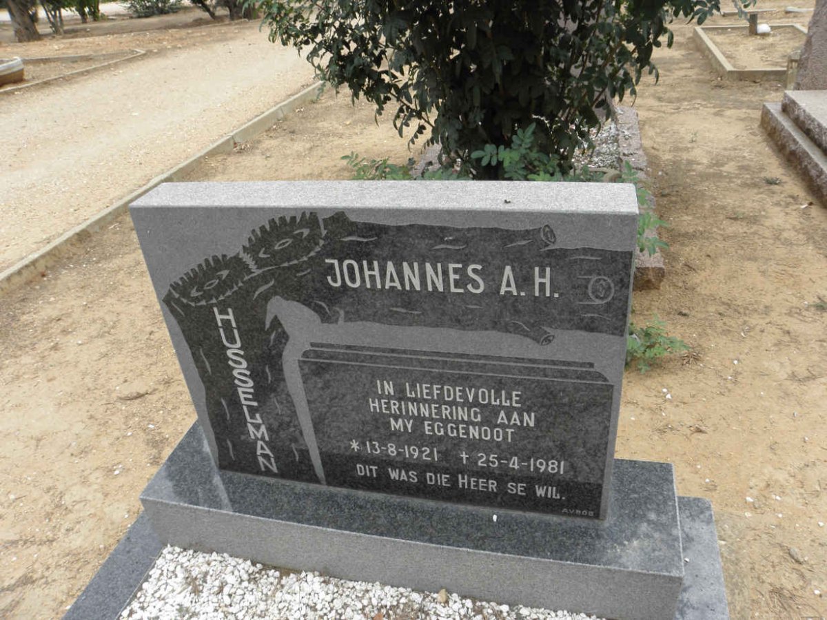 HUSSELMAN Johannes A.H. 1921-1981