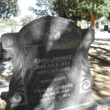 JAHNKE Karl 1883-1950 &amp; Frieda 1885-1972