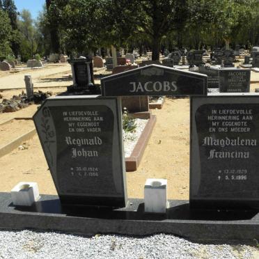 JACOBS Reginald Johan 1924-1986 &amp; Magdalena Francina 1929-1996