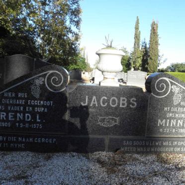 JACOBS Barend L. 1906-1975 &amp; Minnie E.J. 1910-1965