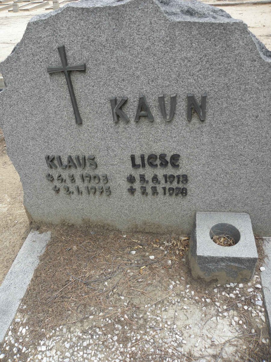 KAUN Klaus 1903-1975 &amp; Liese 1913-1978