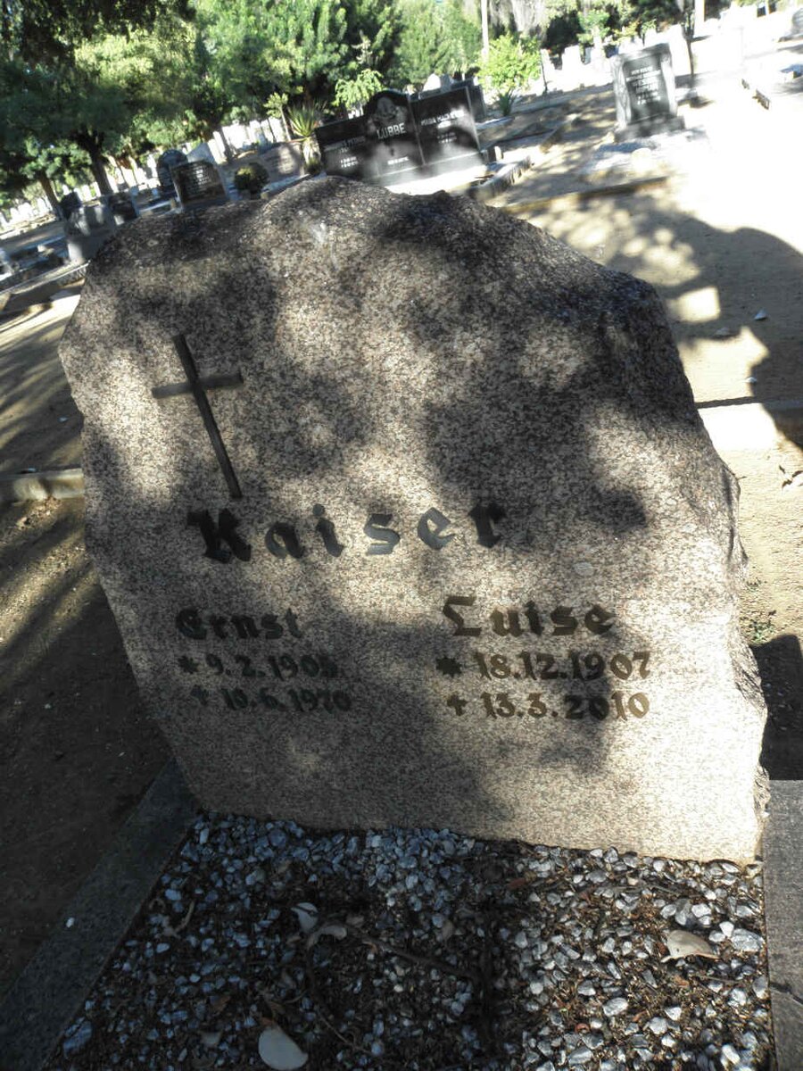 KAISER Ernst 1905-1970 &amp; Luise 1907-2010