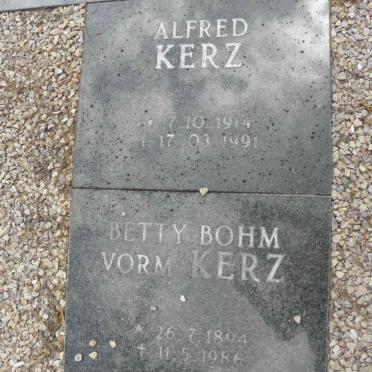 KERZ Alfred 1914-1991 :: BOHM Betty previously KERZ 1894-1986