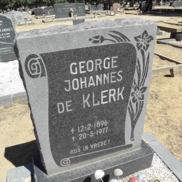 KLERK George Johannes, de 1896-1977
