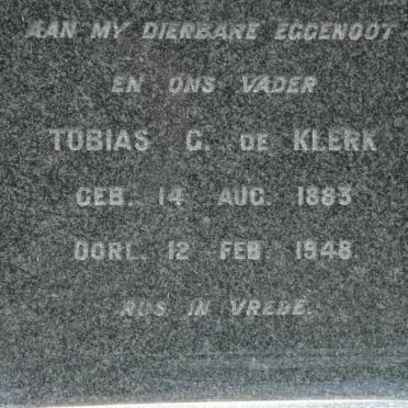 KLERK Tobias G, de 1883-1948