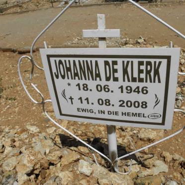 KLERK Johanna, de 1946-2008