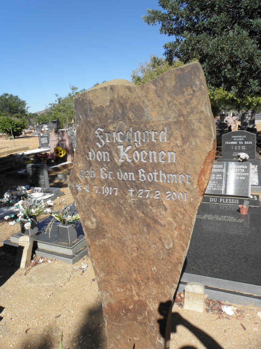 KOENEN Friedgard, von nee Gr. VON BOTHMER 1917-2001