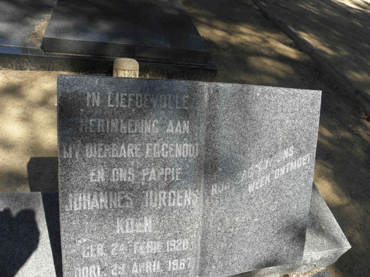 KOEN Johannes Jurgens 1920-1967