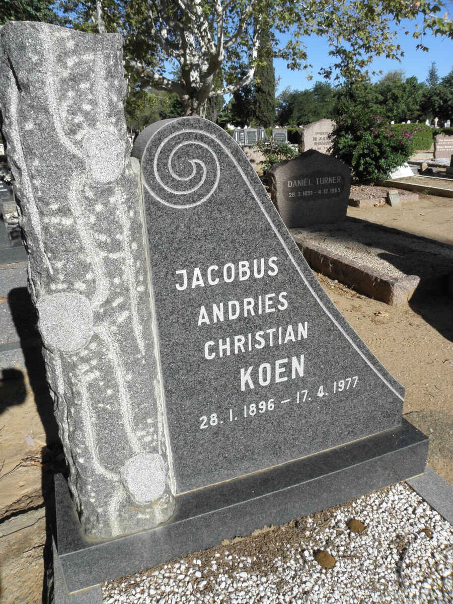 KOEN Jacobus Andries Christian 1896-1977