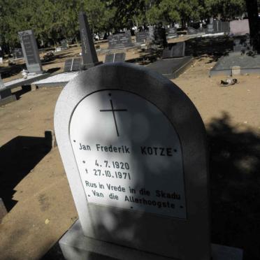 KOTZE Jan Frederik 1920-1971