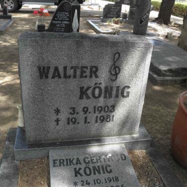 KÖNIG Walter 1903-1981 &amp; Erika Gertrud 1918-2006