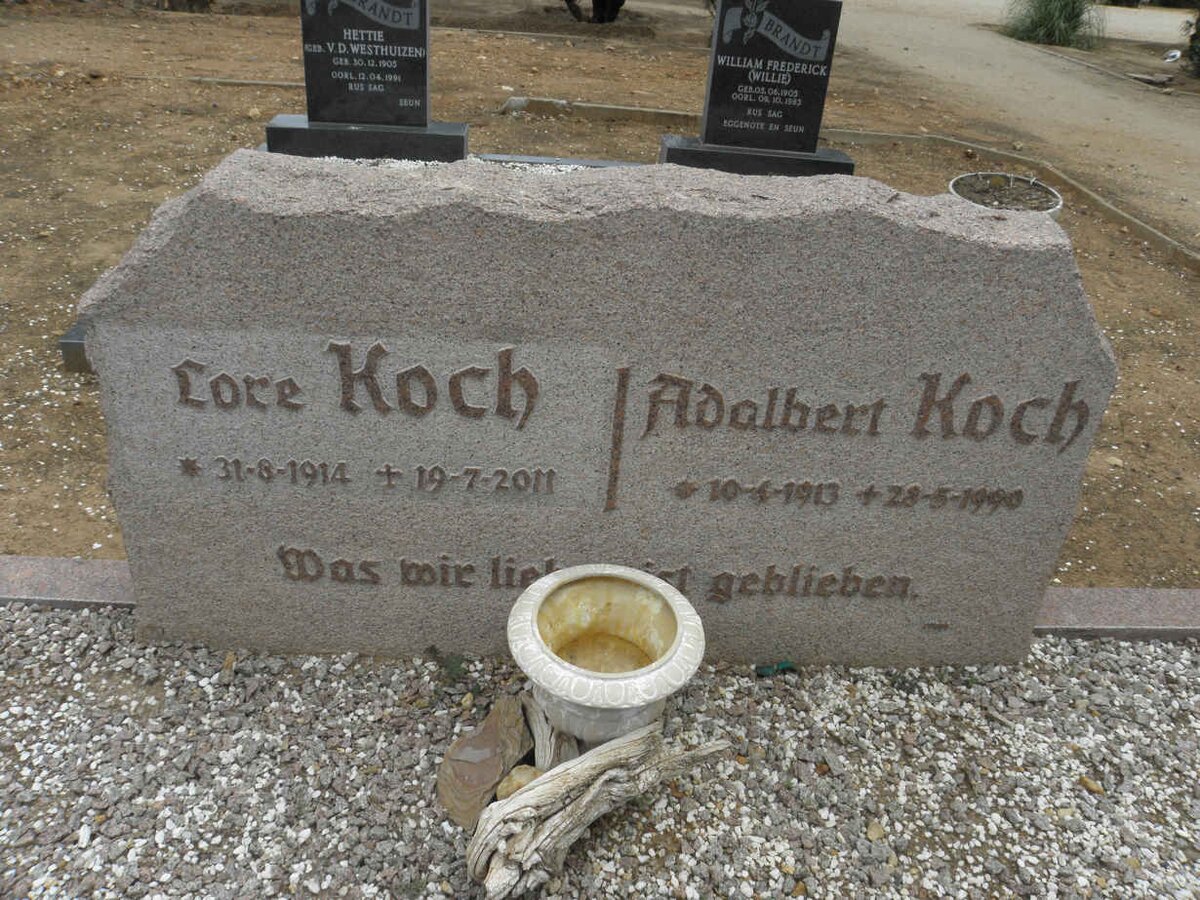 KOCH Adalbert 1913-1990 &amp; Lore 1914-2011