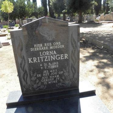 KRITZINGER Lorna 1912-1989