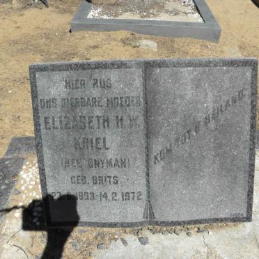 KRIEL Elizabeth H.W. nee SNYMAN 1893-1972