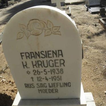 KRUGER Fransiena K. 1938-1951