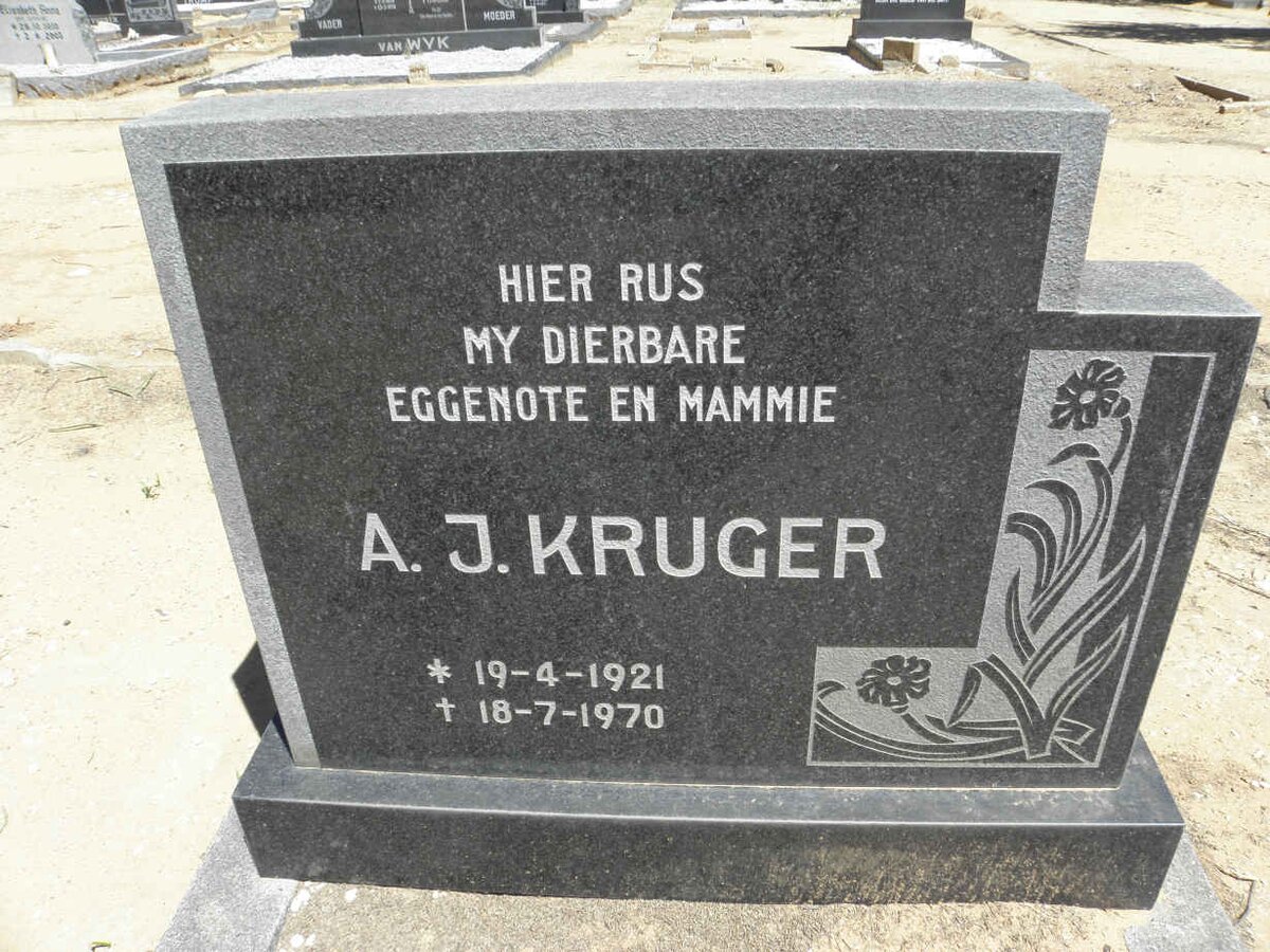 KRUGER A.J. 1921-1970