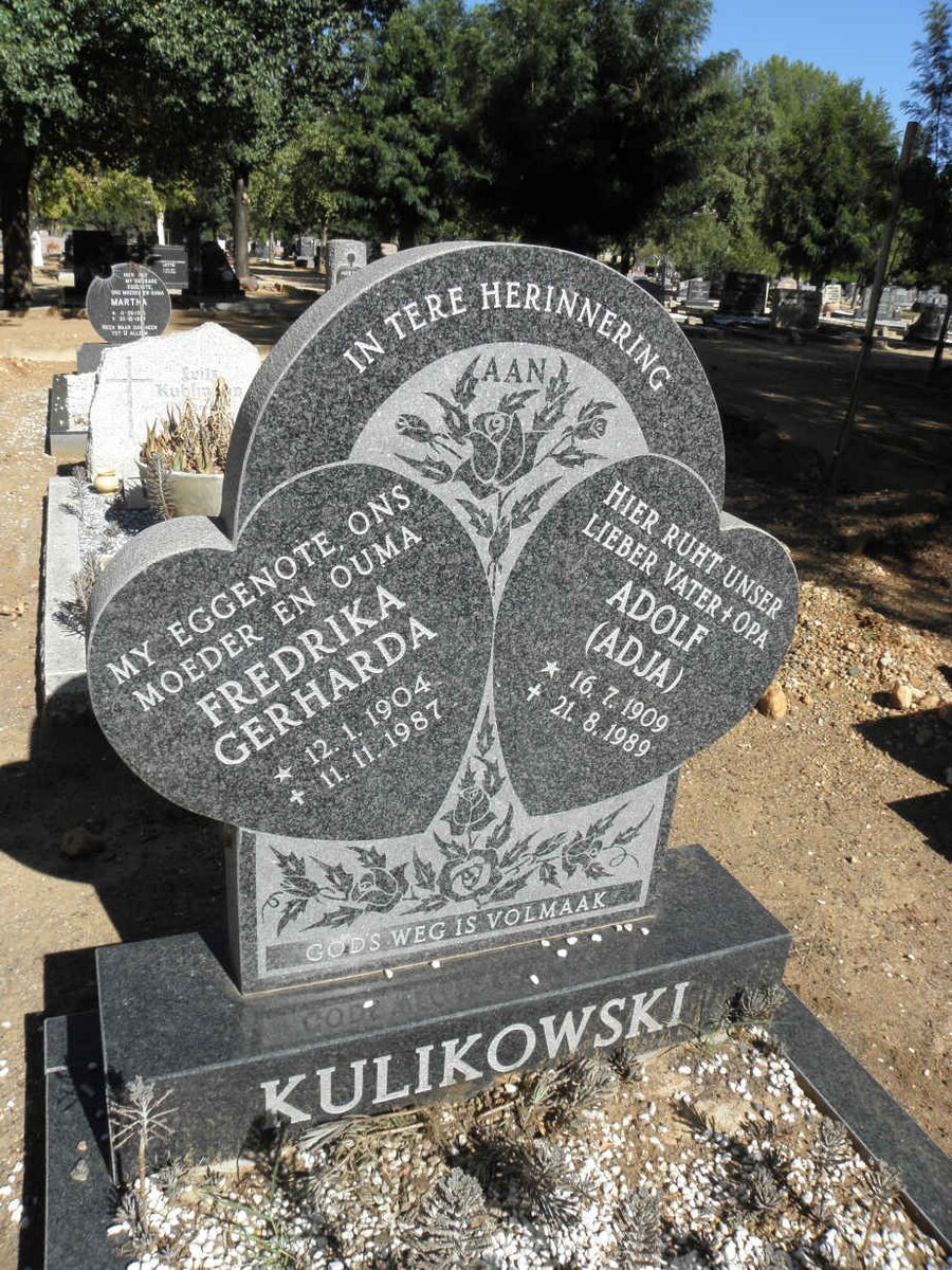 KULIKOWSKI Adolf 1909-1989 &amp; Fredrika Gerharda 1904-1987