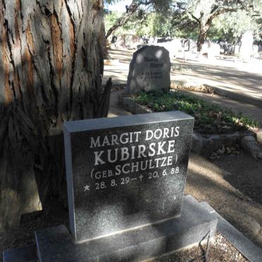 KUBIRSKE Margit Doris nee SCHULTZE 1929-1988
