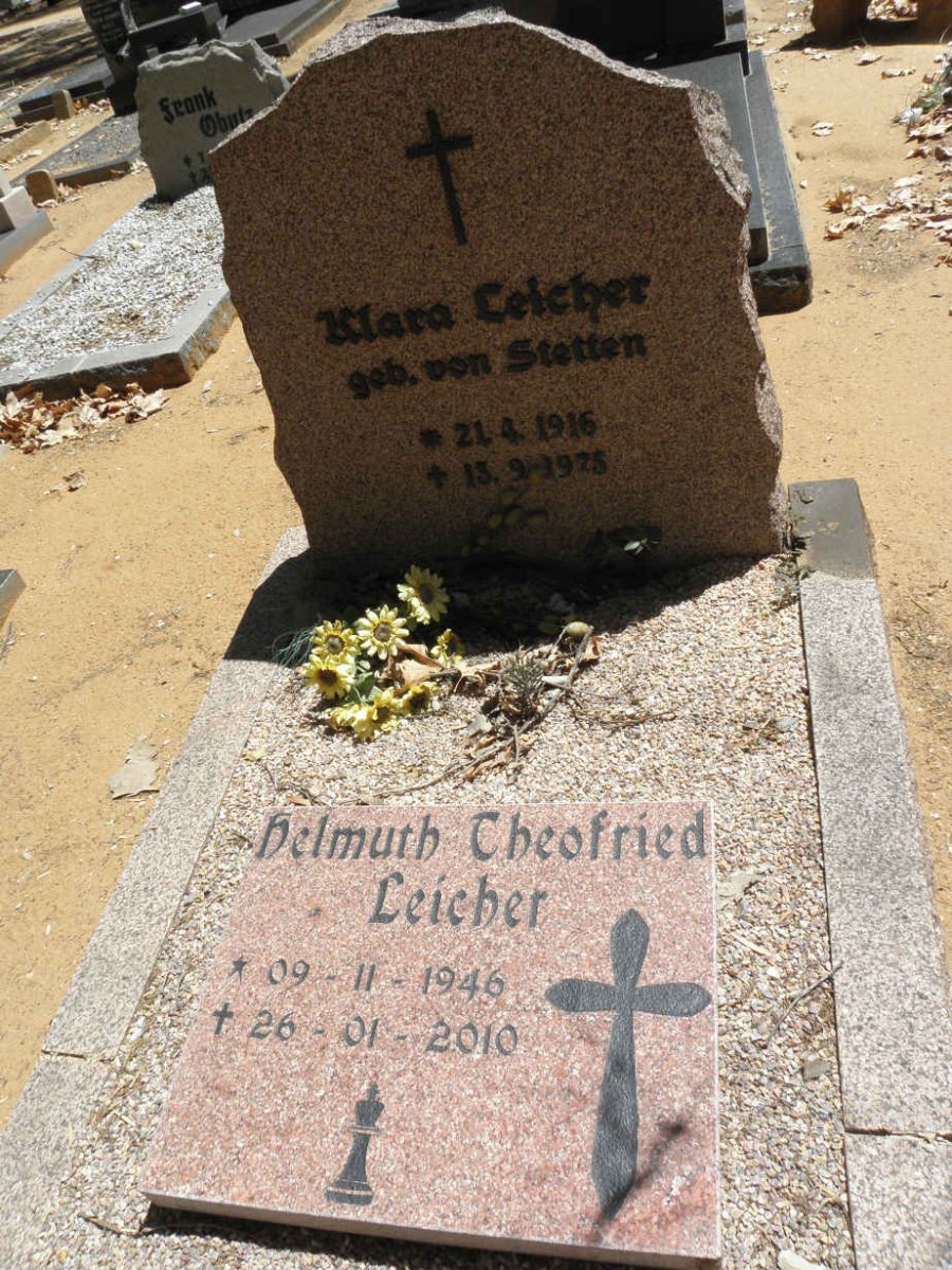 LEICHER Klara nee VON STETTEN 1916-1975 :: LEICHER Helmuth Theofried 1946-2010
