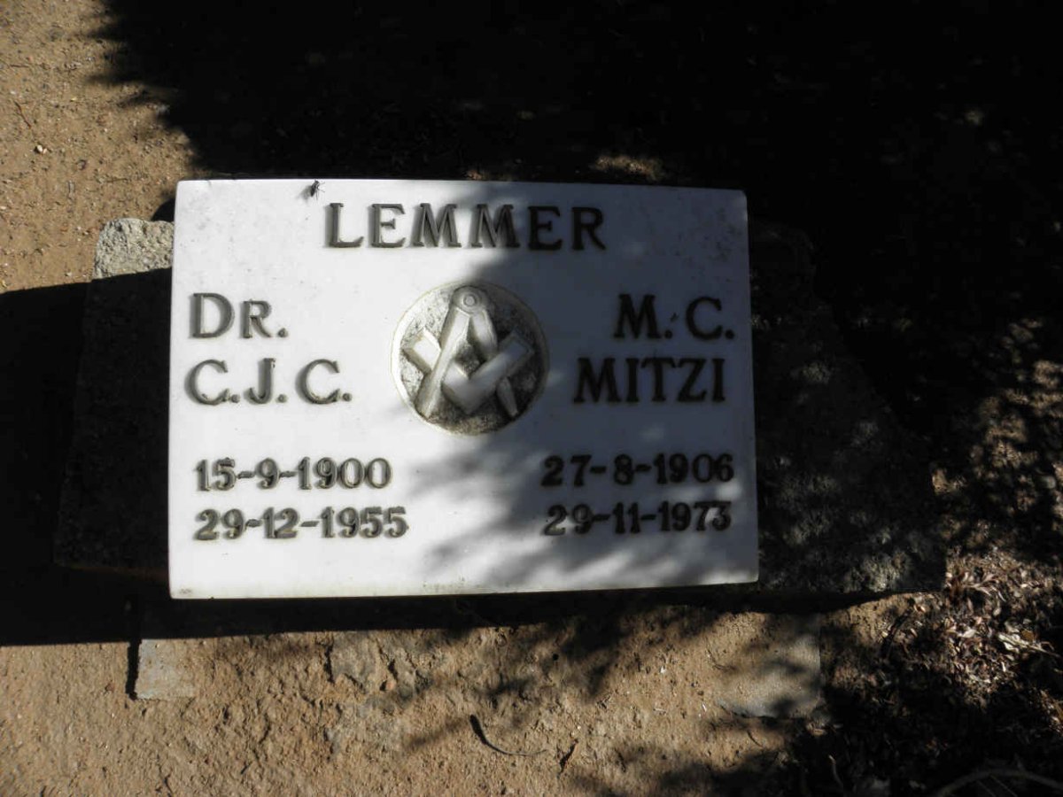 LEMMER C.J.C. 1900-1955 &amp; M.C. 1906-1973