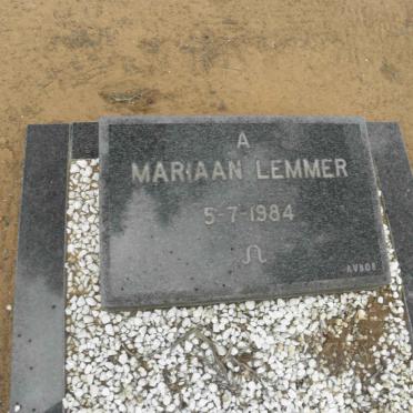 LEMMER A. Mariaan 1984-1984
