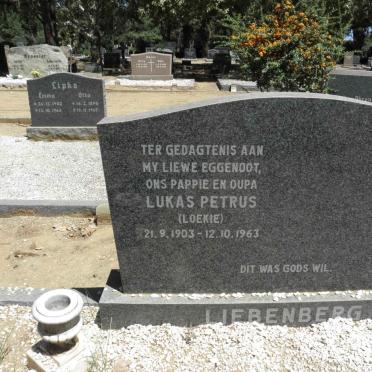LIEBENBERG Lukas Petrus 1903-1963