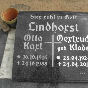 LINDHORST Otto Karl 1916-1988 &amp; Gertrud KLABE 1924-2001