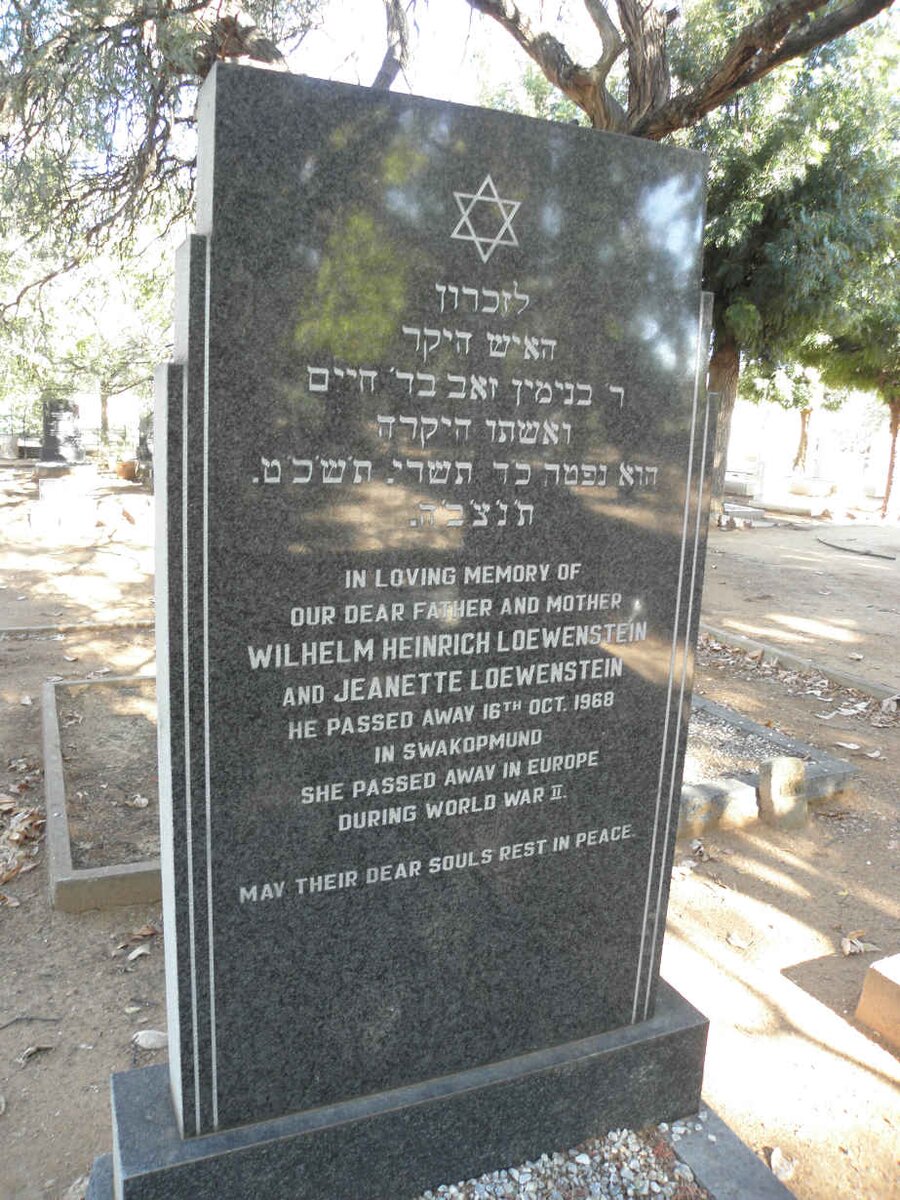 LOEWENSTEIN Wilhelm Heinrich -1968 &amp; Jeanette -?