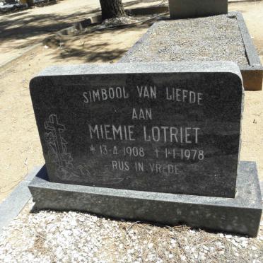 LOTRIET Miemie 1908-1978