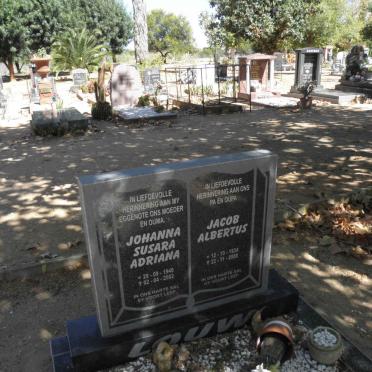 LOUW Jacob Albertus 1934-2008 &amp; Johanna Susara Adriana 1940-2002