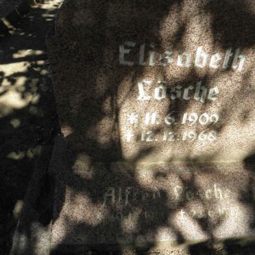 LÖSCHE Alfred 191?-1977 &amp; Elisabeth 1909-1968