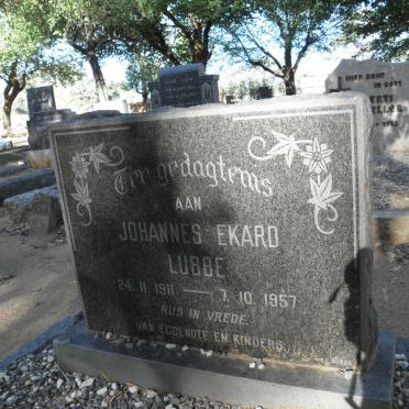 LUBBE Johannes Ekard 1911-1957