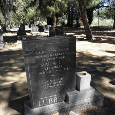 LUBBE Frans Jacobus 1920-1978 &amp; Maria J.C. JANZEN 1921-1973