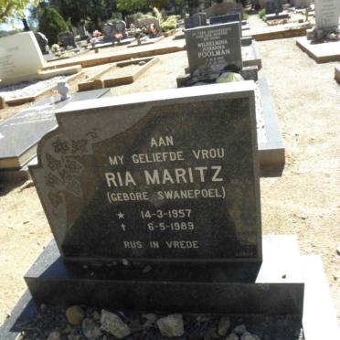 MARITZ Ria nee SWANEPOEL 1957-1989
