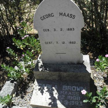 MAASS Georg 1883-1952 :: BROWN Carla nee MAASS 1898-1983