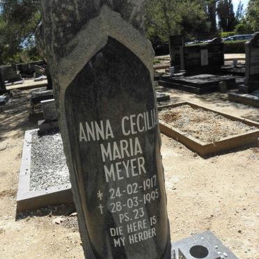 MEYER Anna Cecilia Maria 1917-1995