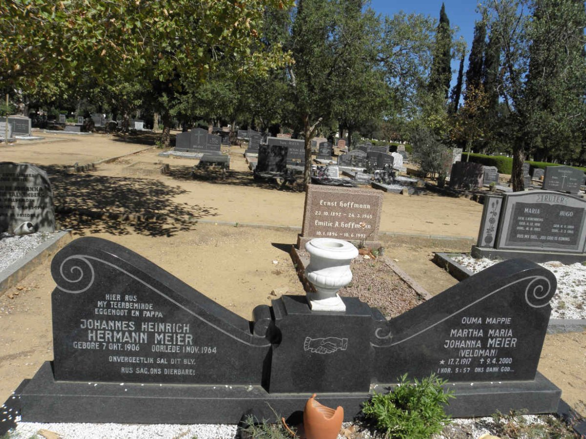 MEIER Johannes Heinrich Hermann 1906-1964 &amp; Martha Maria Johanna VELDMAN 1917-2000