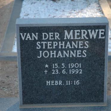 MERWE Stephanes Johannes, van der 1901-1992