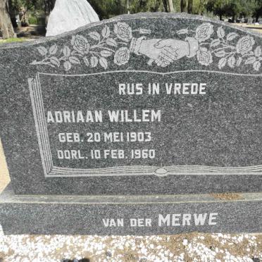 MERWE Adriaan Willem, van der 1903-1960