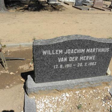 MERWE Willem Joachim Marthinus, van der 1911-1963