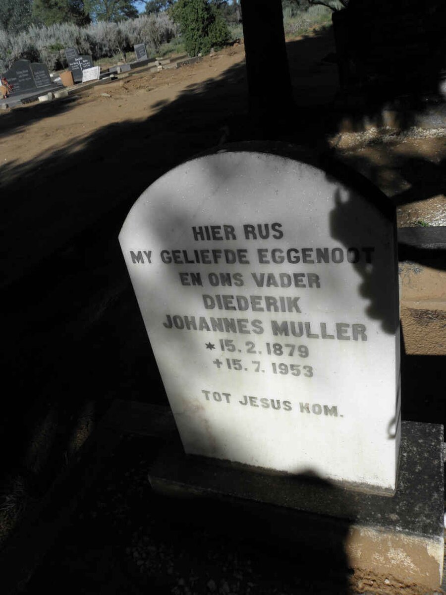 MULLER Diederik Johannes 1879-1953