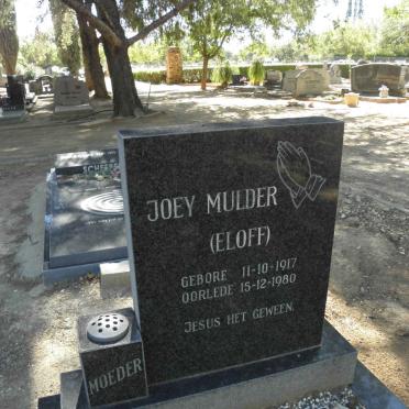 MULDER Joey nee ELOFF 1917-1980