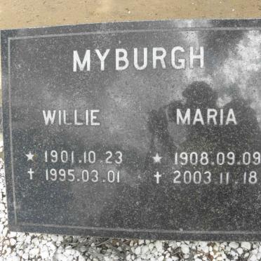 MYBURGH Willie 1901-1995 &amp; Maria 1908-2003
